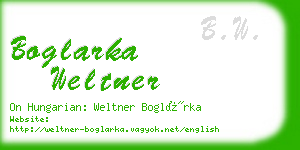 boglarka weltner business card